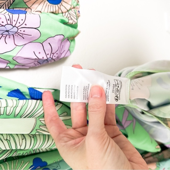 Anthropologie Floral Off-Shoulder Maxi Dress - Blue and Green - Picture 8 of 10